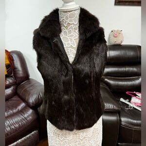 Calvin Klein 100% genuine rabbit fur vest, pristine condition, size xs